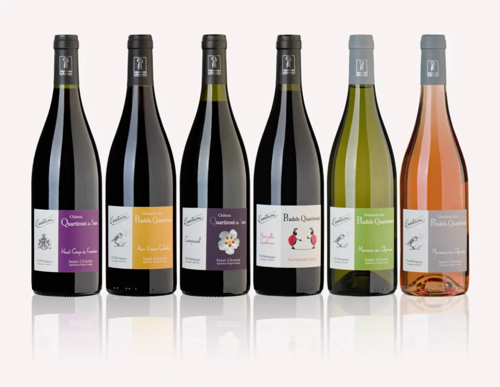 Packshots de bouteilles de vin