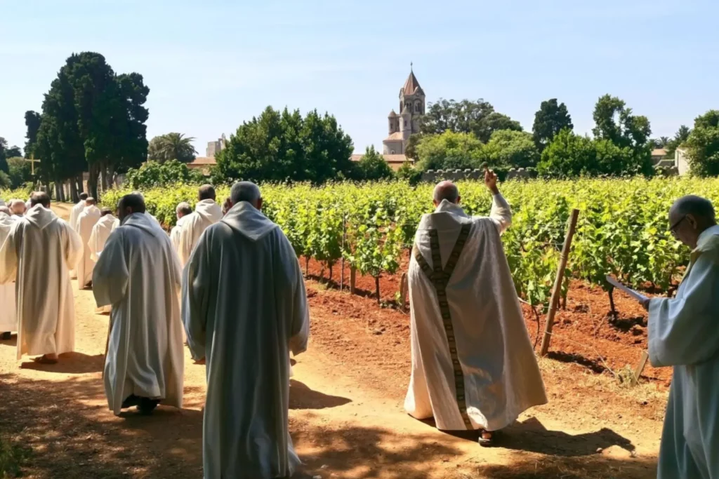 Bénédiction de la vigne à L'Abbaye de Lérins