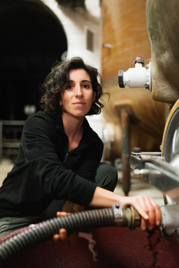 Claire Dufau au chai