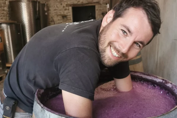 Vigneron dans son chai