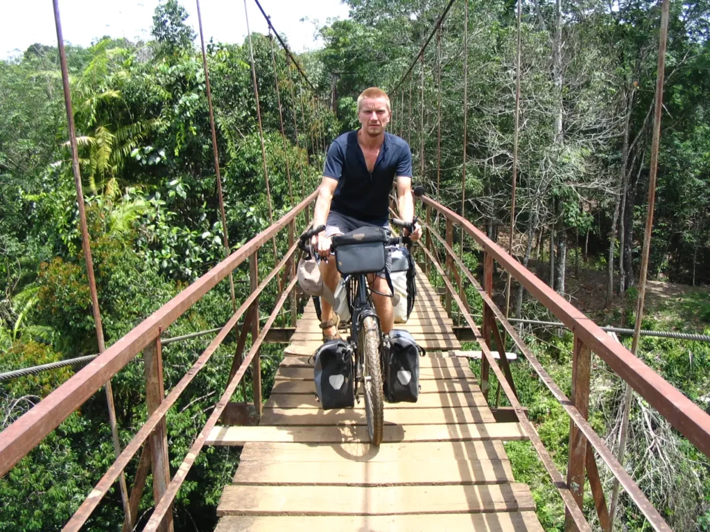 Benjamin Lureau à vélo