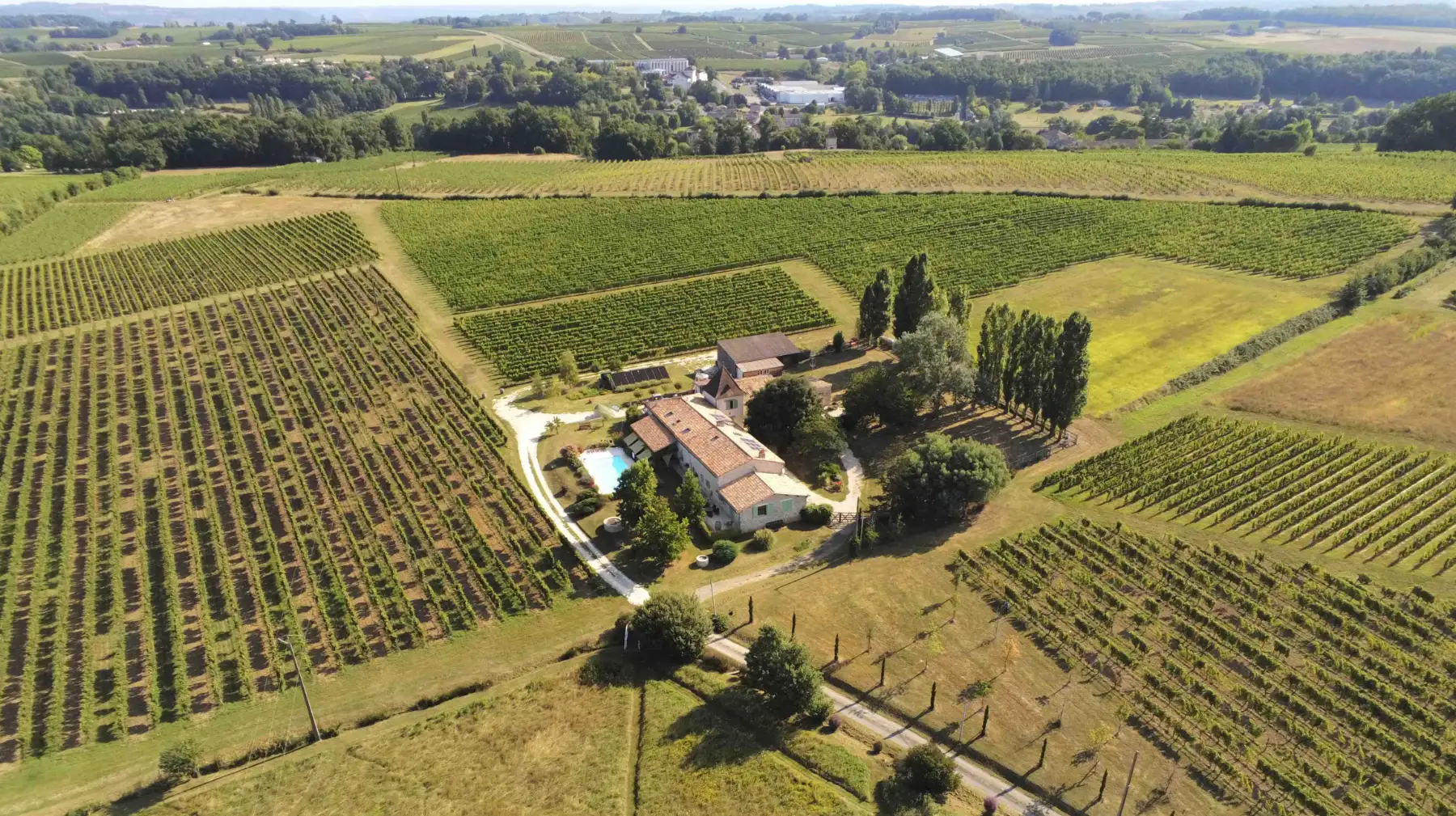 Vue aérienne du Château L'Indécise