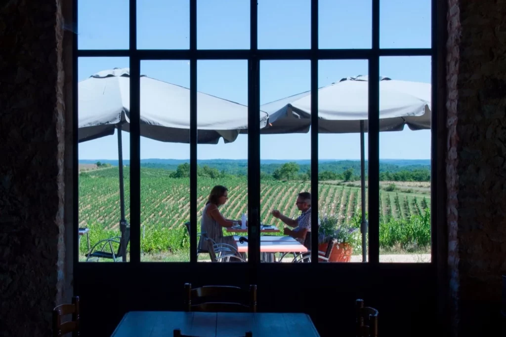 Château de Chambert - Vue sur le vignoble depuis le château