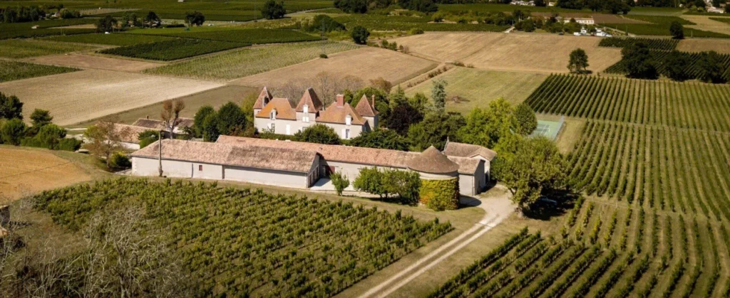 Château de Chelivette - Les chais et le vignoble vus du ciel