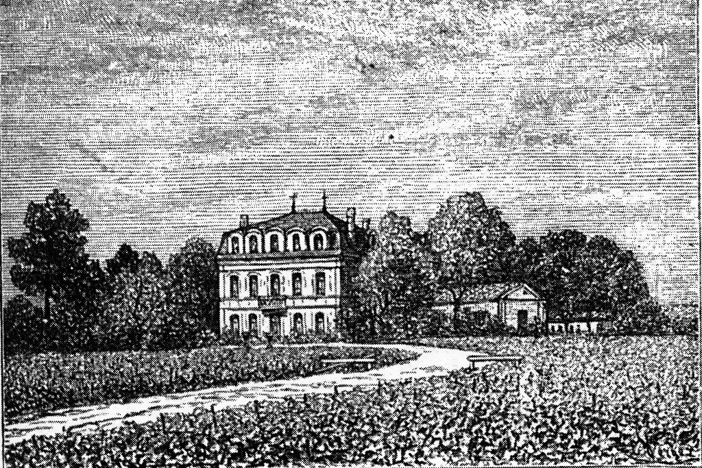 Château Paloumey - Gravure ancienne du château au temps d’Octave Dupuy