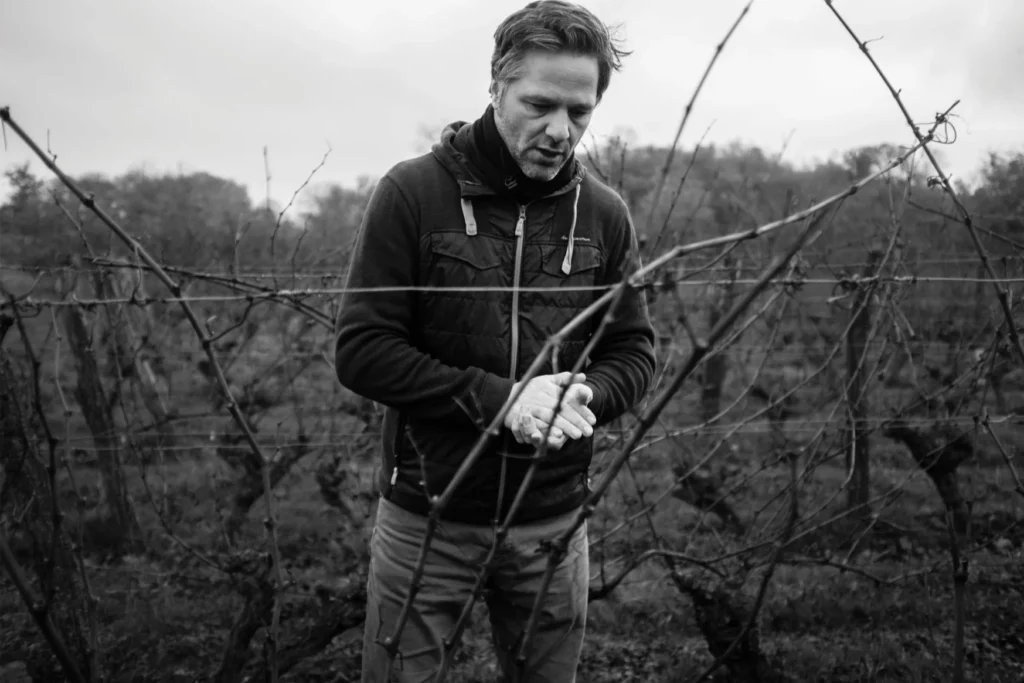 Château Yvonne - Mathieu Vallée pendant la taille d’hiver
