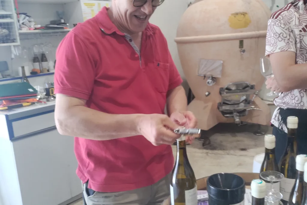 Domaine de la Cozanne - Dégustation devant l’amphore en coccio pesto