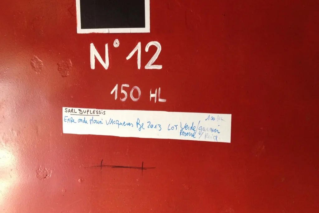 Domaine de la Ganse - Cuve de 150 hectolitres étiquetée pour le Vacqueyras rouge 2013
