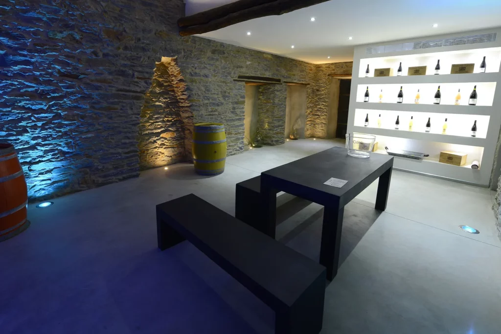 Domaine Leccia - Salle de dégustation voûtée du caveau de l’Appicciu à Patrimonio