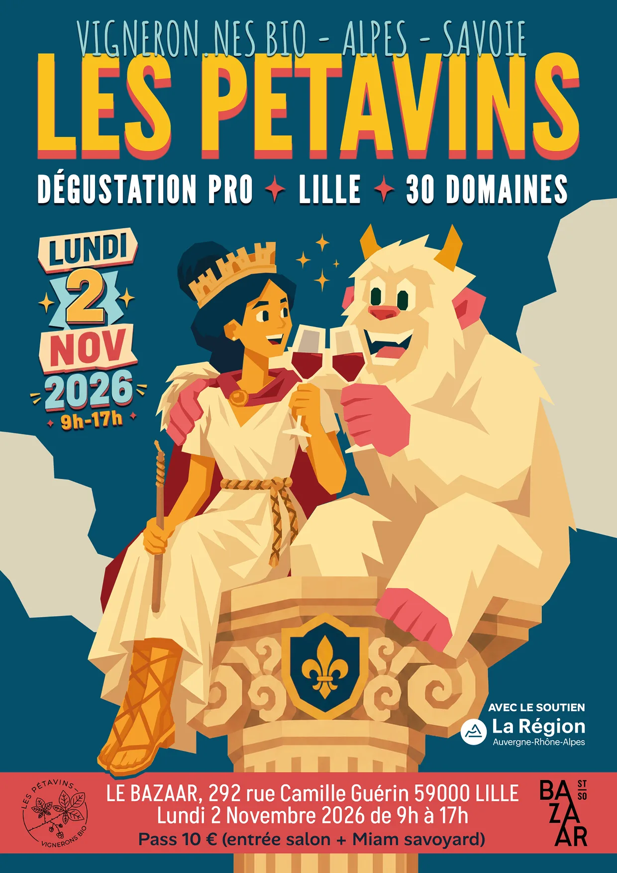 Les Pétavins à Lille 2026 - Affiche officielle de la dégustation professionnelle au Bazaar St So