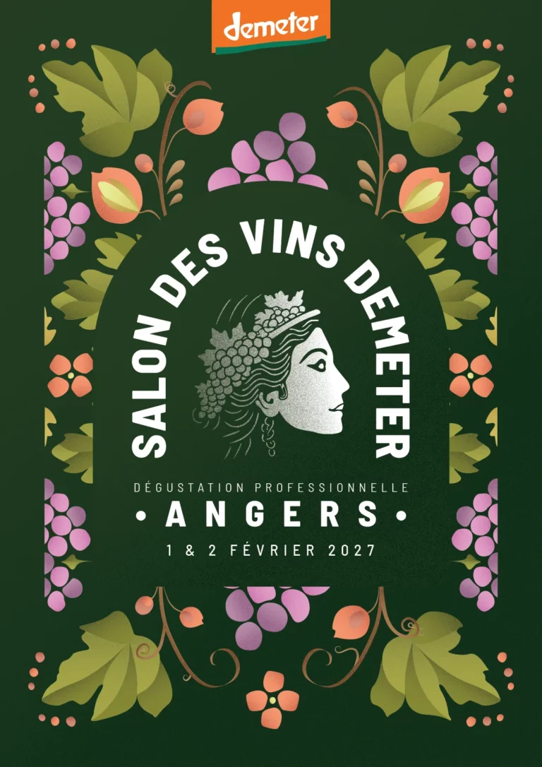 Salon des vins Demeter d’Angers 2027 - Affiche officielle, dégustation professionnelle des 1er et 2 février