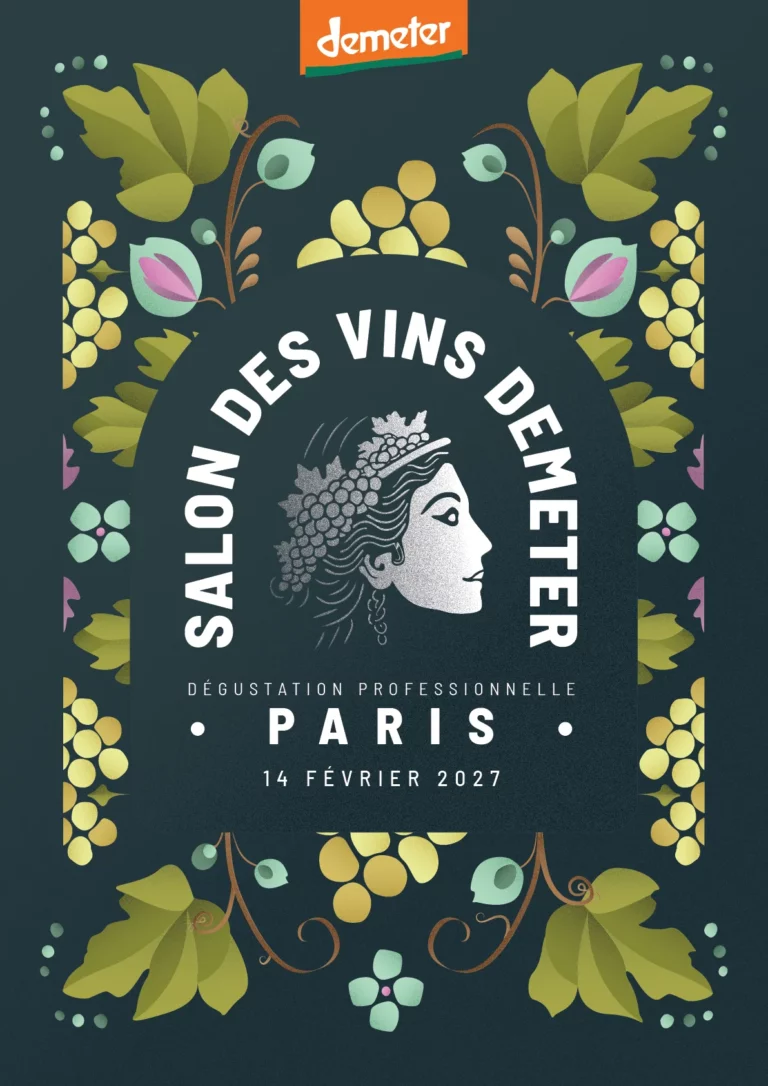 Salon des vins Demeter à Paris 2027 - Affiche officielle de la dégustation professionnelle du 14 février